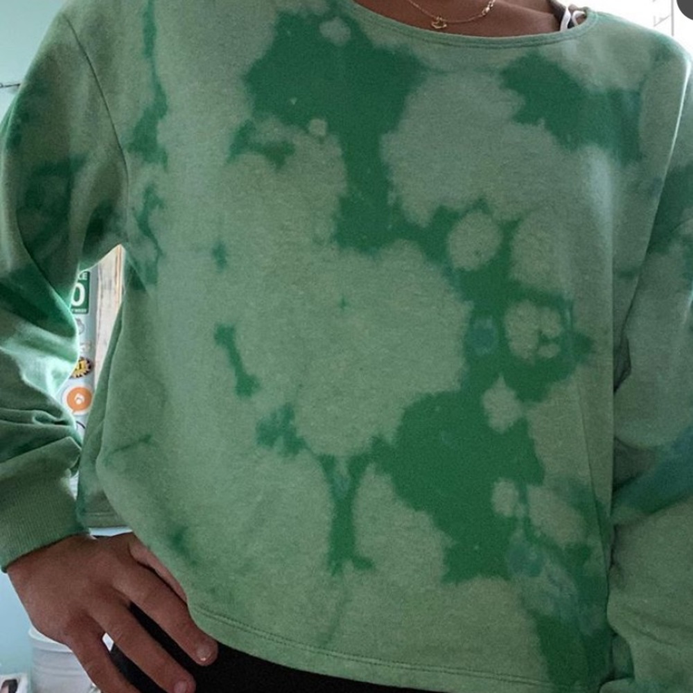 Custom Acid Wash Cropped Crew